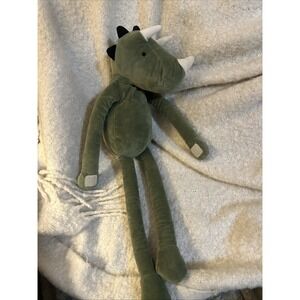 Pillowfort Kids Green Dino Plush Hook & Loop Arms Legs Toy 22" Stuffed Dinosaur